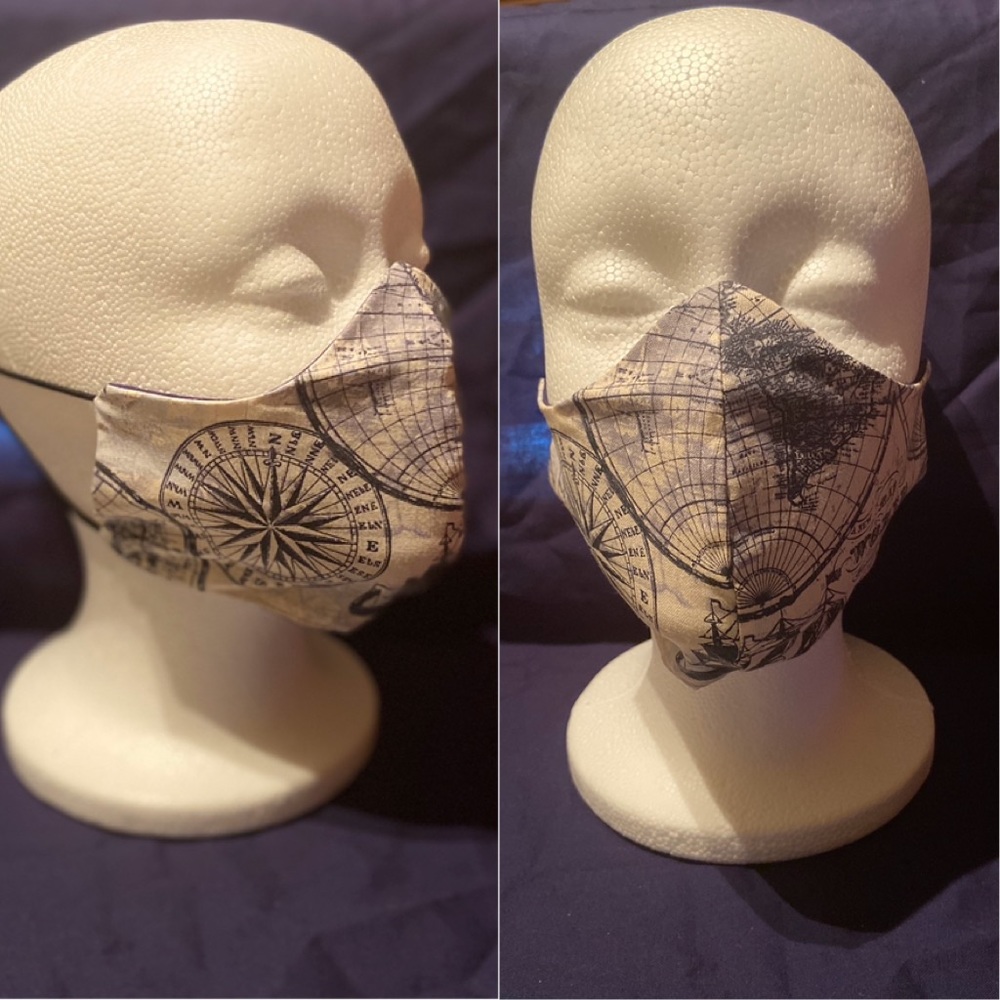 100% Cotton Face Masks w/ Globes